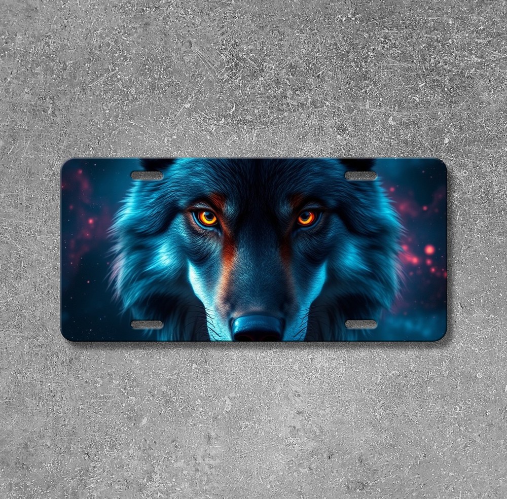 Unique Wolf License Plate Custom Auto Tag Birthday Gift