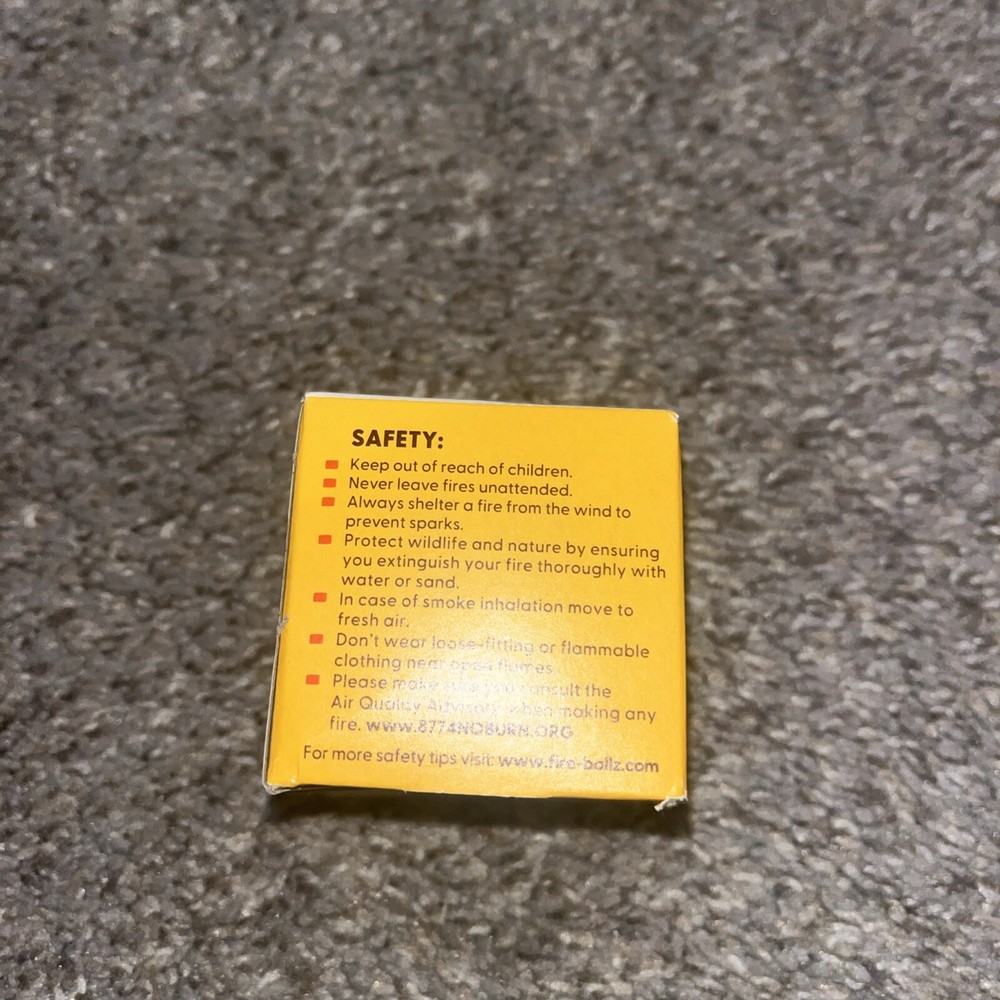 2 Pack Fire Ballz Odorless Starters for Grill Camping Fireplace Fire Pit
