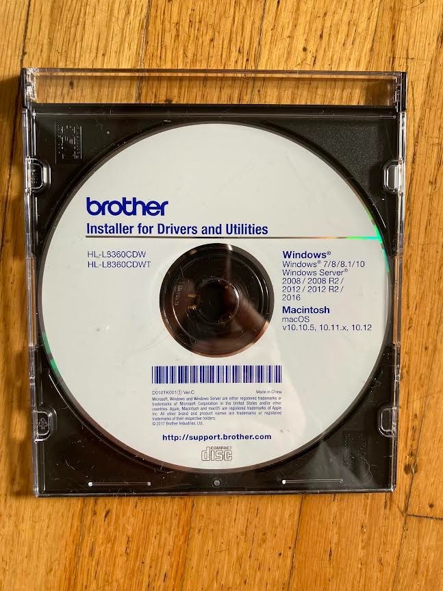 Brother HL-L8360cdw Setup Installation CD ROM Software CD Driver Disk