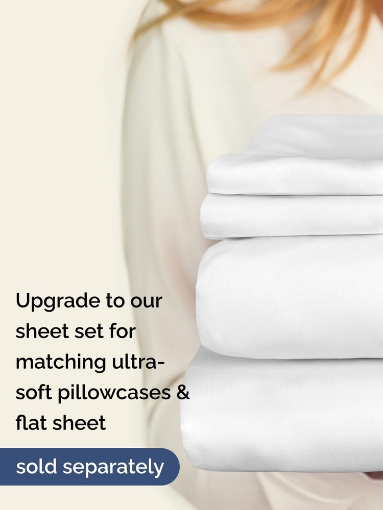 Extra Deep Twin Fitted Sheet - Hotel Luxury Single Fitted Sheet Only - Easily...