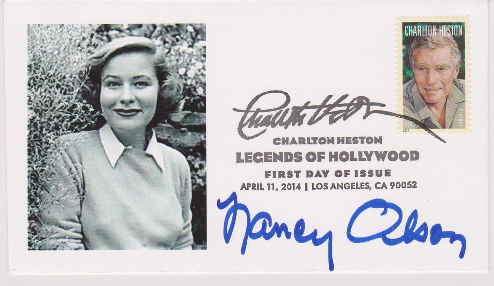 SIGNED NANCY OLSON FDC AUTOGRAPHED FIRST DAY COVER - SUNSET BOULEVARD
