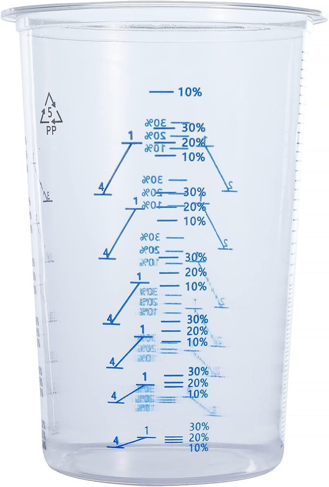 32oz.(1000ml) Disposable Flexible Clear Graduated Plastic Mixing Cups