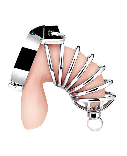 Blue Line Urethral Play Cage Silver