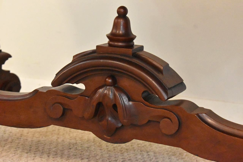 Victorian Walnut Library Table Belter Style