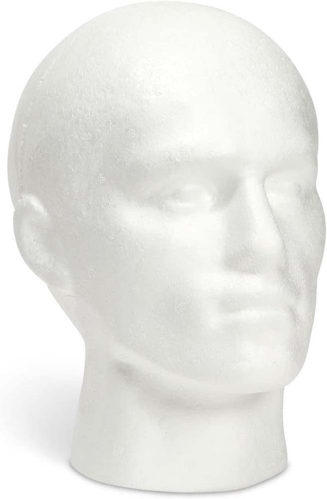 Unfinished Foam Mannequin Head for Creative Displays - Lightweight & Versatile