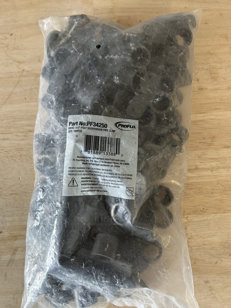 I/2" Plastic Suspension Hanger Clamp 100ea.