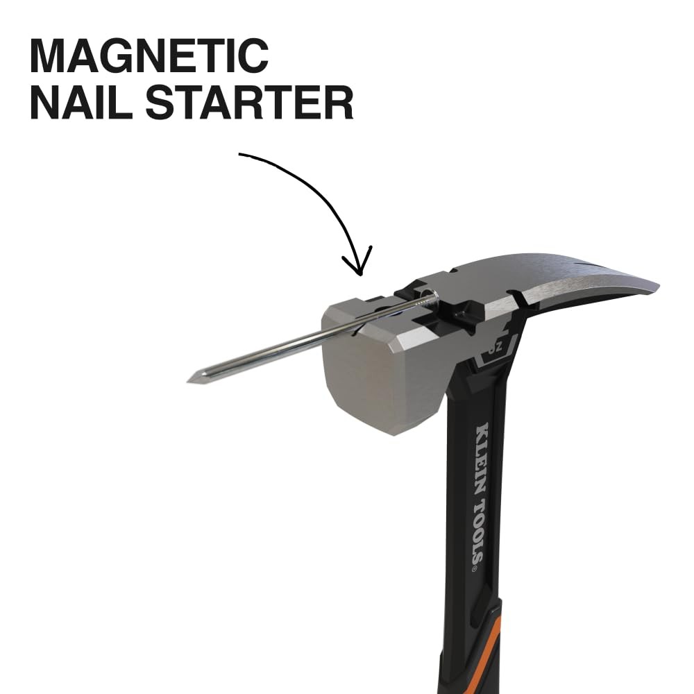 Klein Tools H80922S 22oz Smooth Face Framing Hammer, Straight Claw
