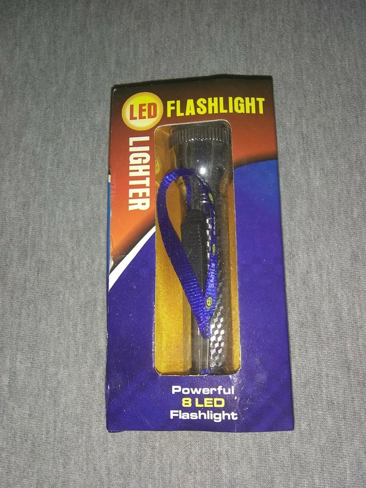 LED Flash Light Lighter Silver in box.