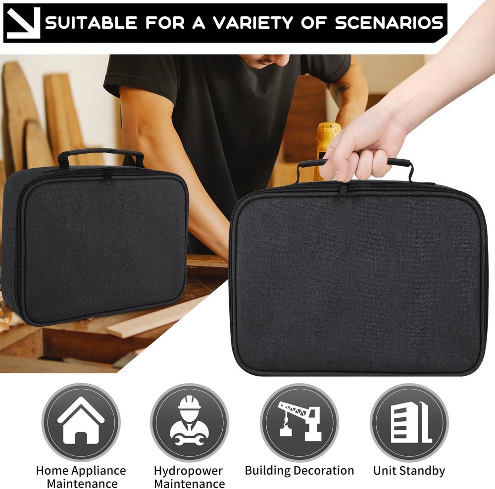 138 Hole Portable Socket Organizer, Drill Bit Organizer Black