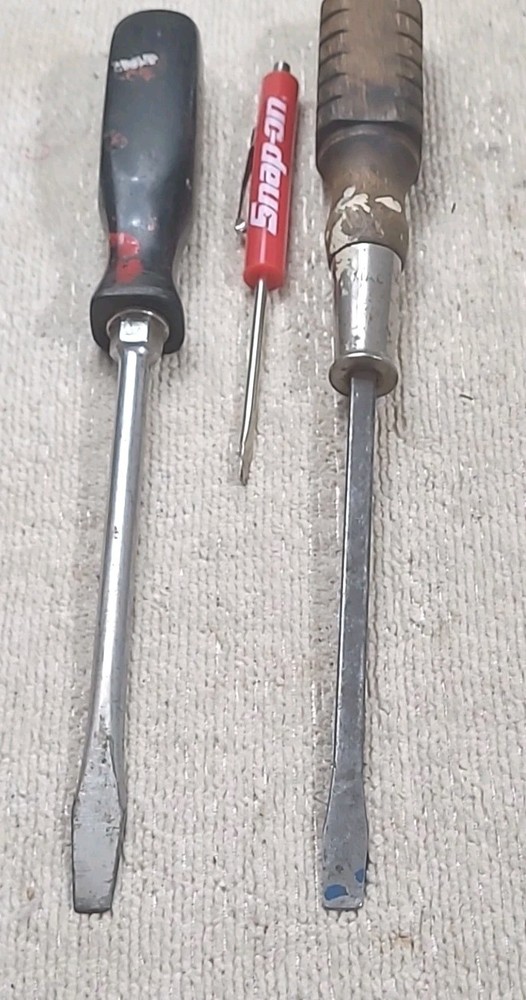 SNAP ON SSD6 FLAT & Pocket SCREWDRIVER, Mac Tools Wood Handle Tool Set