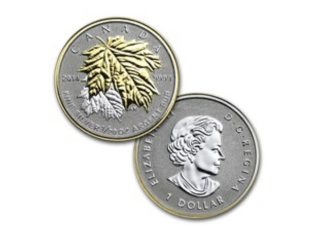 2014 Canadian 5-Coin Silver Reverse Proof Maple Leaf Set
