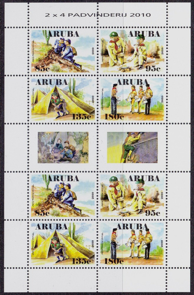 Aruba Issue 2010 (MS 440-443) Boy Scouts