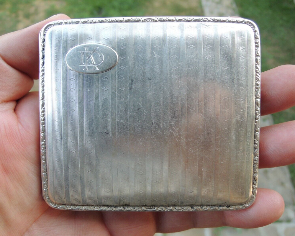 Art Deco German 835S Solid Silver Cigarette Case – 1930s