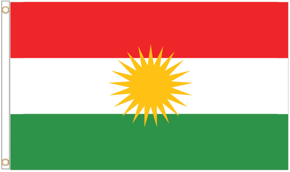 Kurdistan Polyester Flag - Choice of Sizes