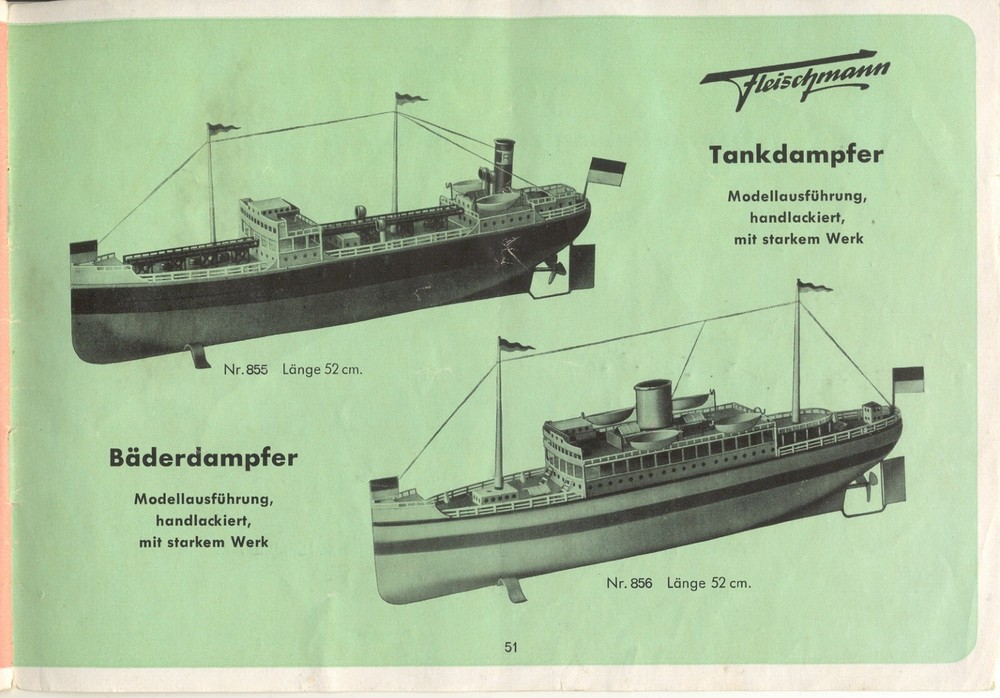 catalog Fleischmann 1951 second version O gauge = 32 mm FAULTY D aa