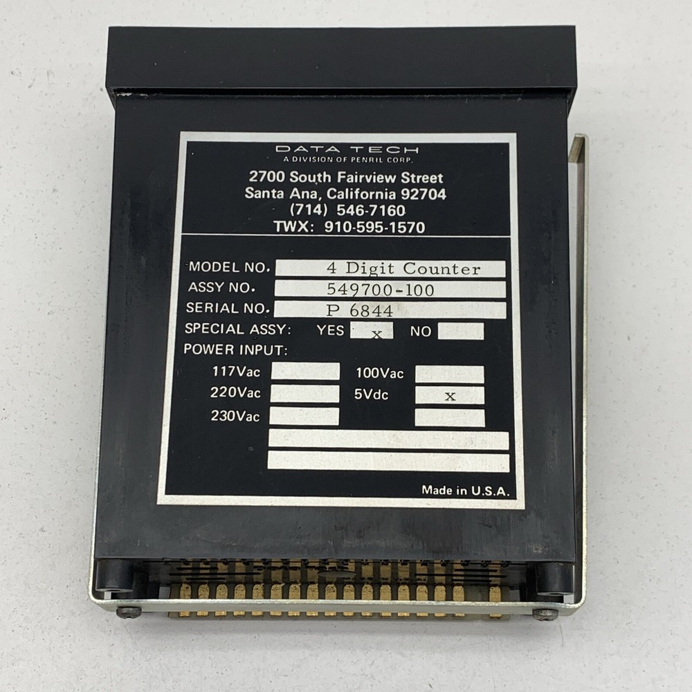 DataTech 549700-100 4-Digit Display Counter Module