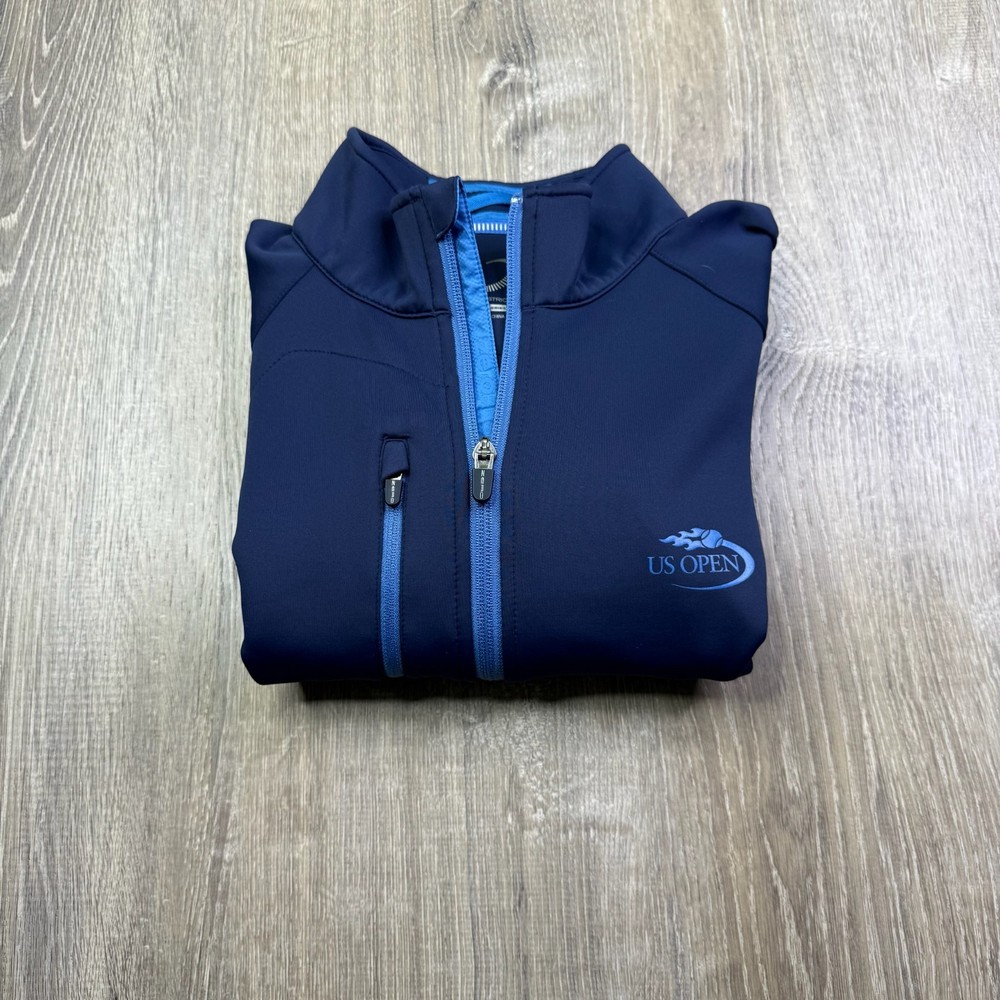 Zero Restriction Mens Blue Tour Series Golf Pullover Jacket US Open Size M