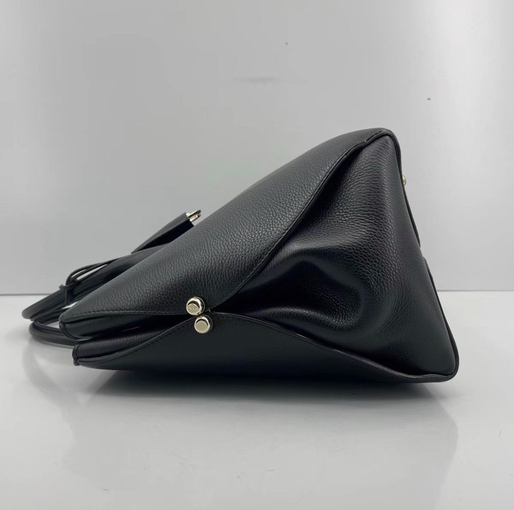 Dior Open Bar Black Leather Top Handle Bag