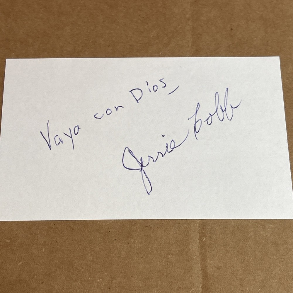 Jerrie Cobb Signed Index Card