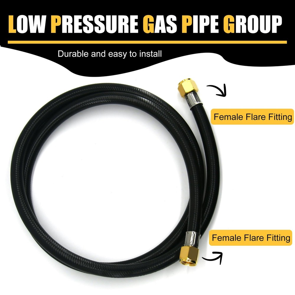 5 Feet Propane Hose Assembly Multipurpose Solution: Features 5 Feet, Black