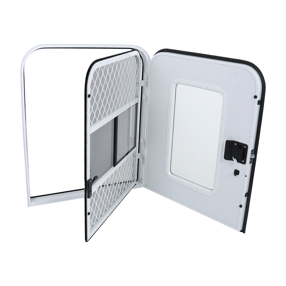 RV Camper Teardrop Passenger Side Black/White Door 30" x 36" Entry Door W/DOT