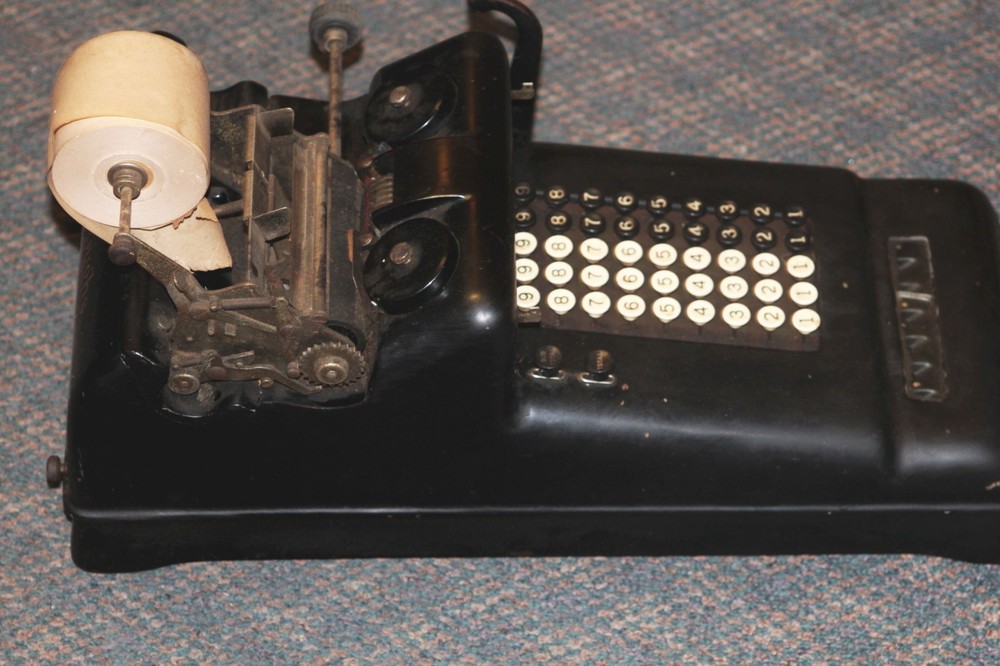 Vintage Burroughs Mechanical Adding Machine 5 Column Class-3