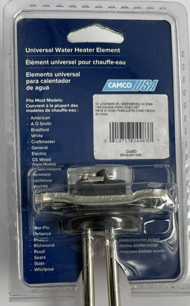 Camco 04483 Water Heater Element 2500W 240V HWD