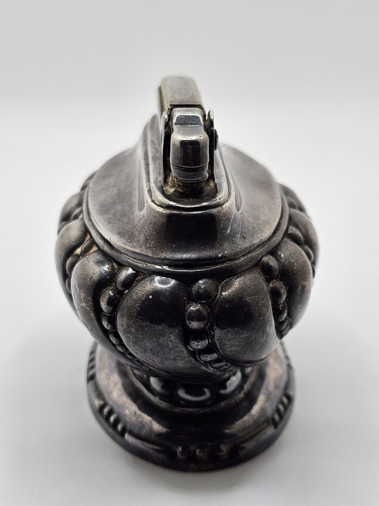 Ronson Crown Silver 1950's Table Top Cigarette Lighter Vintage