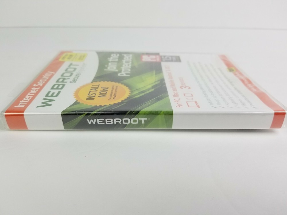 Webroot Secure Anywhere Internet Security Plus (3 Devices) Factory Sealed