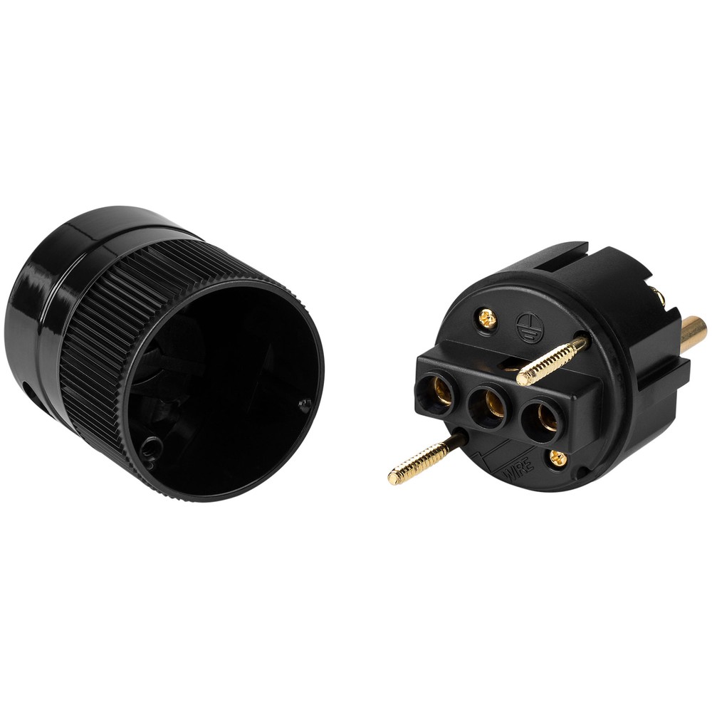 Wattgate 360i Schuko Standard Power Connector Black