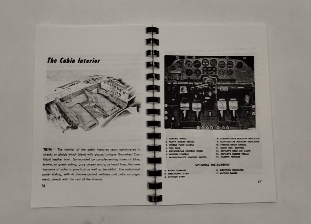 Beechcraft Bonanza Model E35 Owner's Manual-Copy