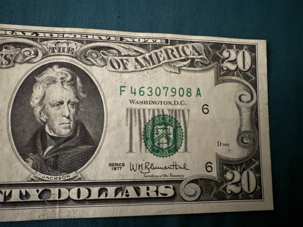 1977 $20 AU/CUC CRISP MISPRINT ERROR NOTE NO RESERVE