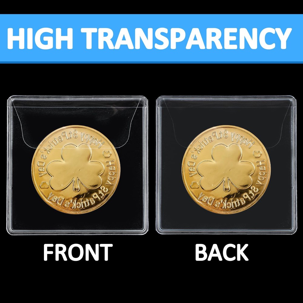 200 Pcs Single Pocket Coin Sleeves, Flips Clear...