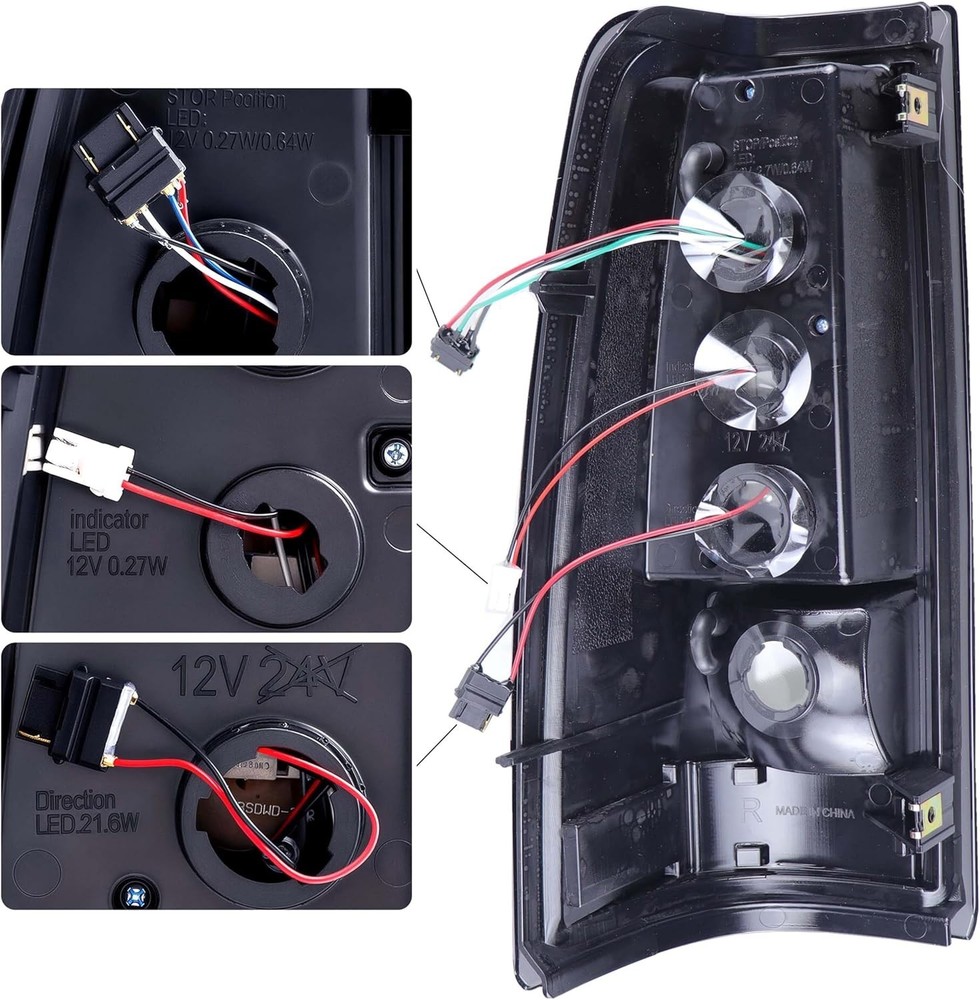Updated LED Tail Light Assembly for 2003 2004 2005 2006 Chevy Silverado 1500 ...