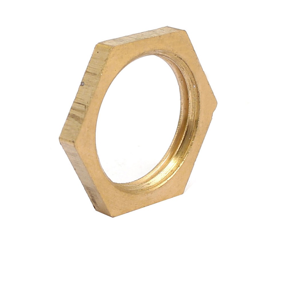 8 Pcs 3/8BSP Female Thread Brass Hex Nut Pipe Fitting Locknut