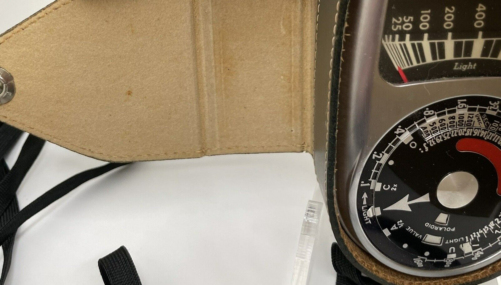 Vintage Weston Master Exposure Meter in case + Incident light adapter Works