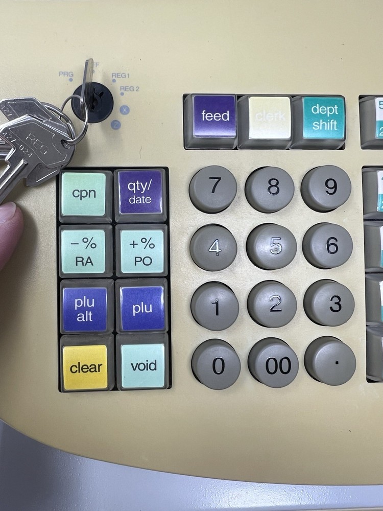Royal Alpha 587cx Cash Register Management System w/ Keys POWERS ON UNTESTED