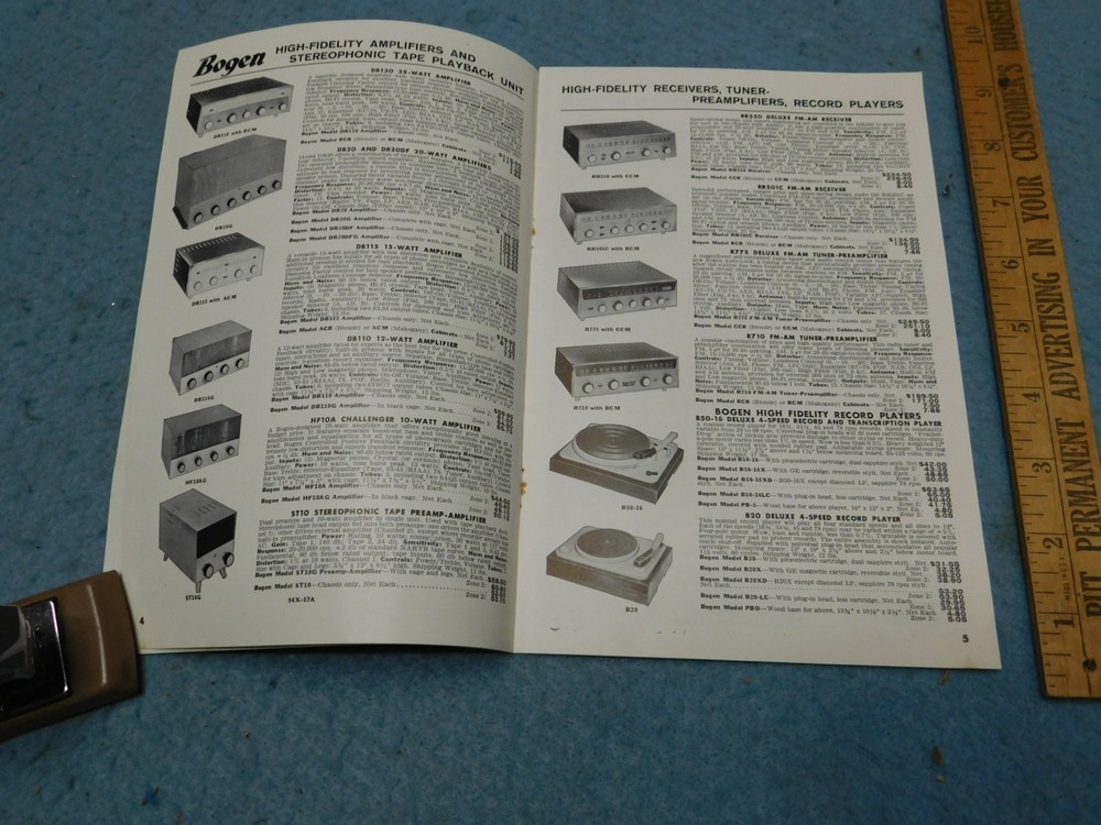 1960's Bogen Sound Systems Catalog No. 201