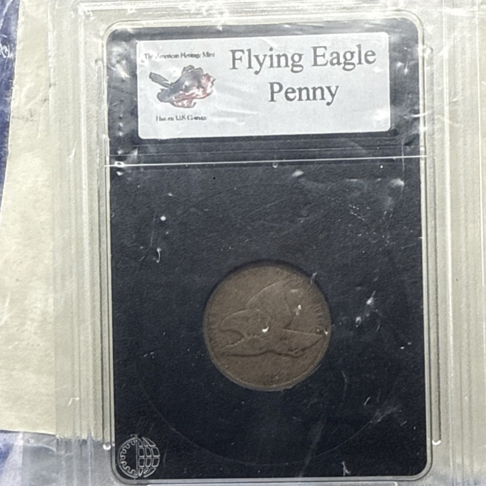1858 P Mint Flying Eagle Cent with Small Letters Sealed With COA