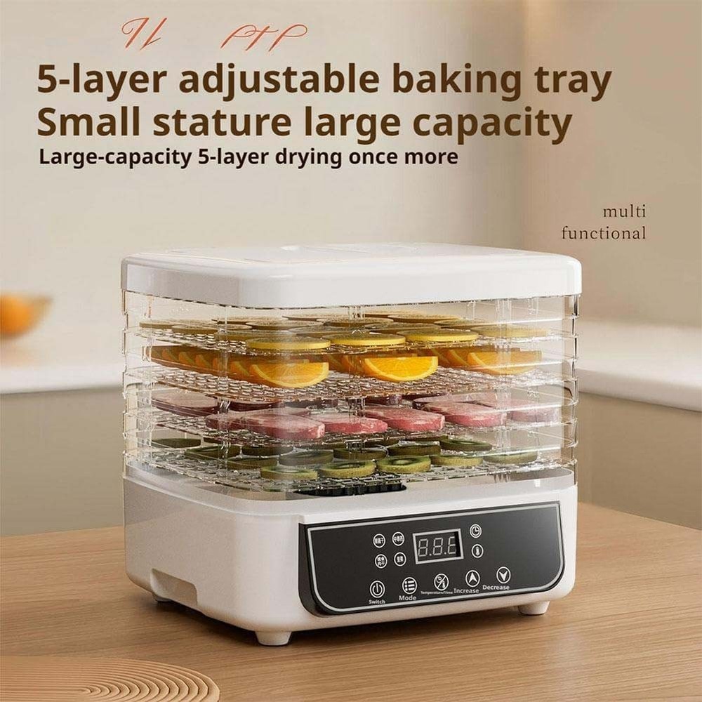5-Trays Food Dehydrator Machine Adjustable Temperature for Jerky/Fruit/Vegetable
