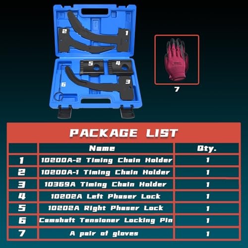 3.6 Pentastar Timing Tool Kit - Camshaft Holding Tools - 6pcs - Blue Case