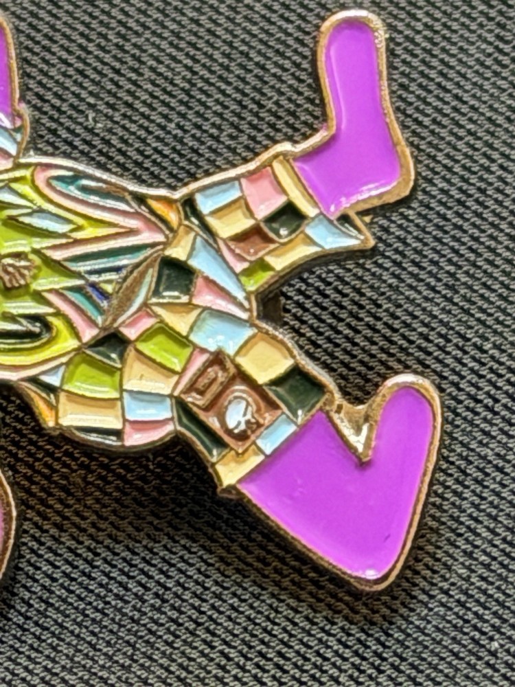 Grateful Dead Dancing Bear Hat Pin Purple & Multicolor
