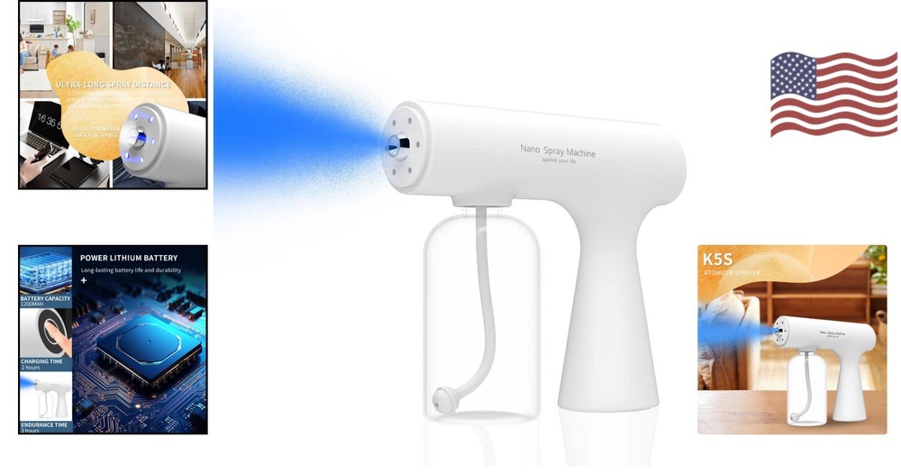 Ultra-Fine Atomization Sprayer - 350ml Rechargeable Humidifier for Versatile Use
