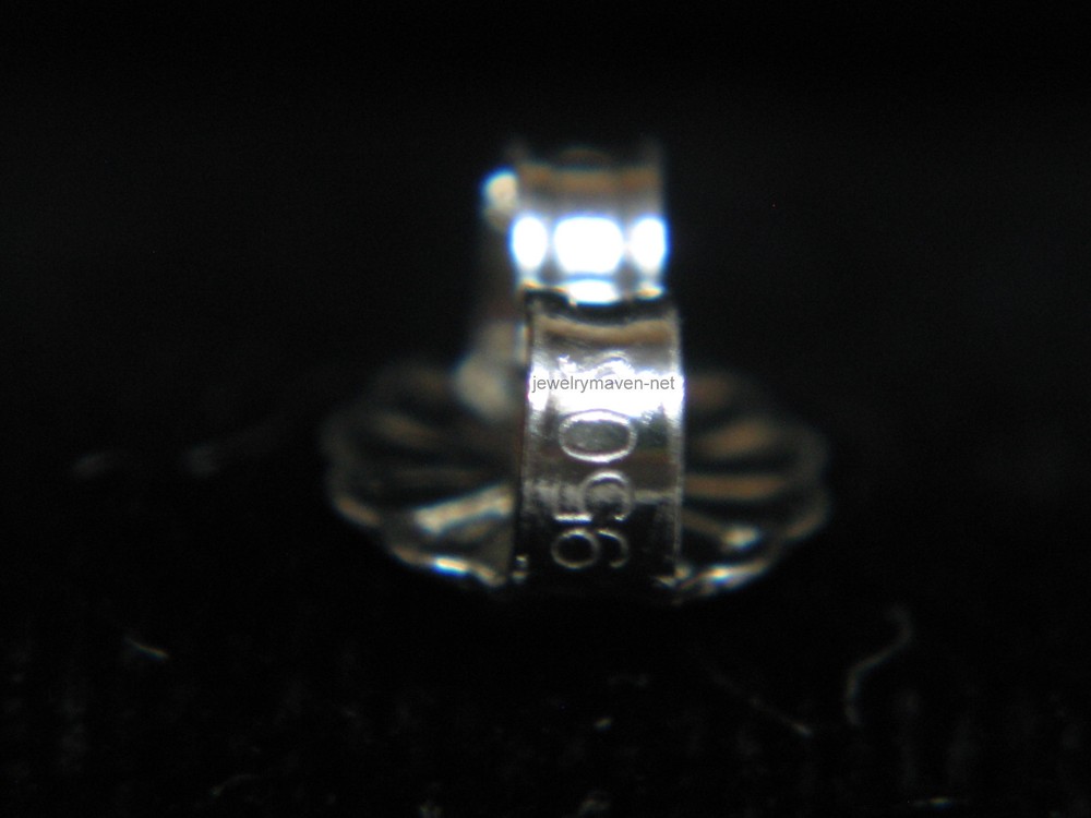 SINGLE 6mm Medium Friction Tension Solid PLATINUM 950 Earring Push Back Nut USA