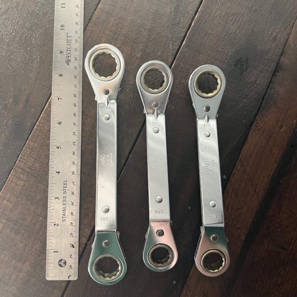 MAC Tools Superflex Metric Double Box Ratcheting Wrench Set (USA)
