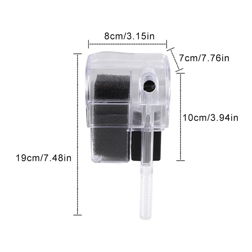 Aquarium Waterfall Filter Pump Fish Tank Hang External Oxygen Pump Water Filter