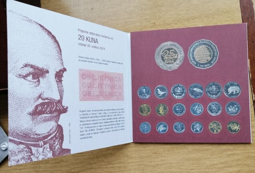 🔴CROATIA 10 & 20 Kuna 2014 UNC Two commemorative banknotes in original folder