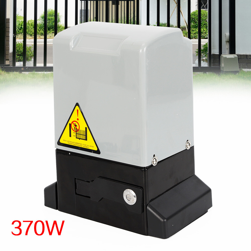 370W Electric Automatic Sliding Gate Opener w/ Remote Control 1400lbs Machine