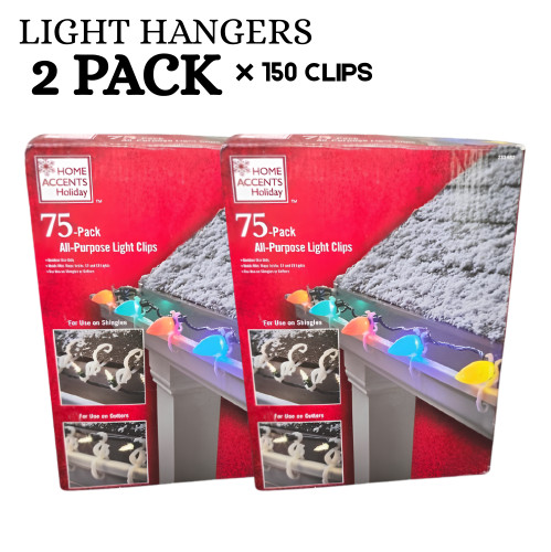 All Purpose String Light Clips 150 Light Clips 2 Pack Home Accents