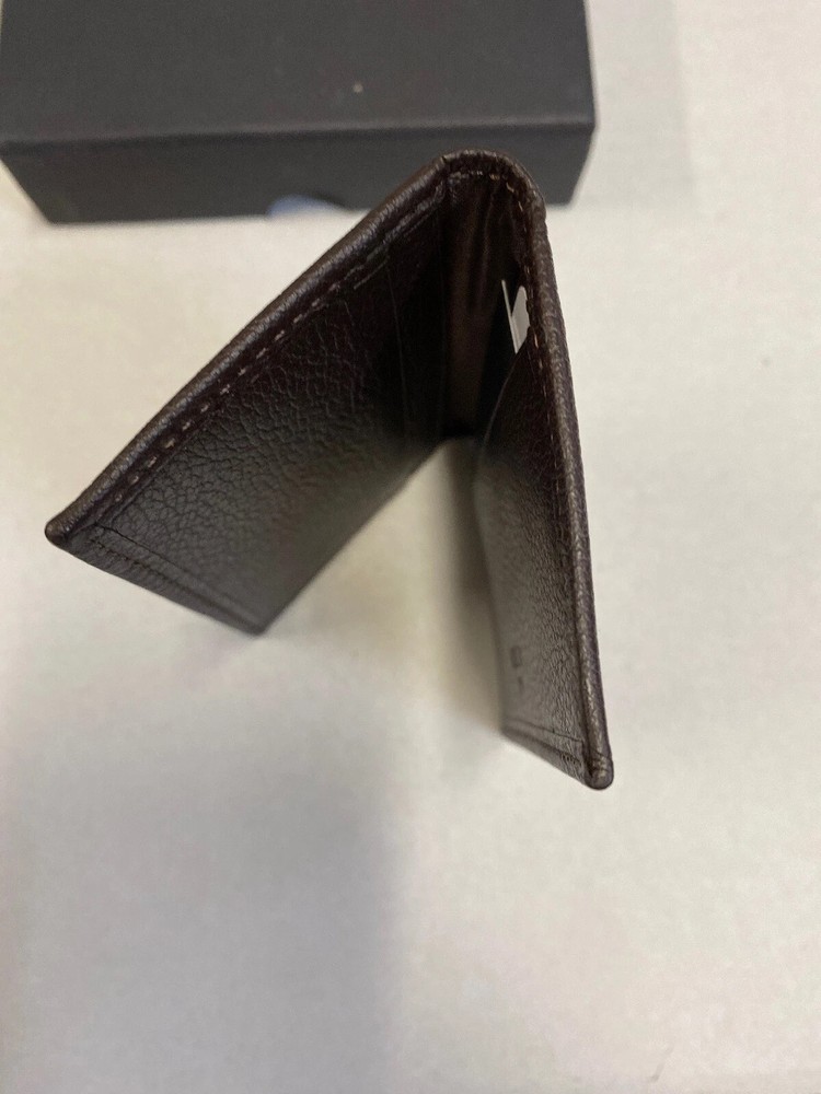 Bosca Old Leather Wallet Calling Card Case Brown Austin m